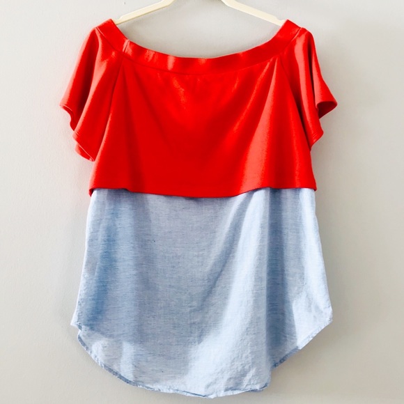 Anthro | Postmark Layered off the Shoulder Tunic - Picture 4 of 8